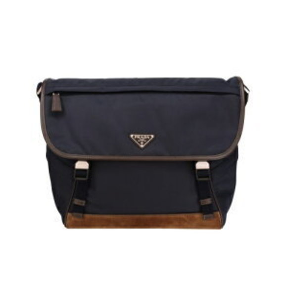 Prada Shoulder Bag Triangle Navy Blue V OYF BLUCAFFE - Picture 1 of 8